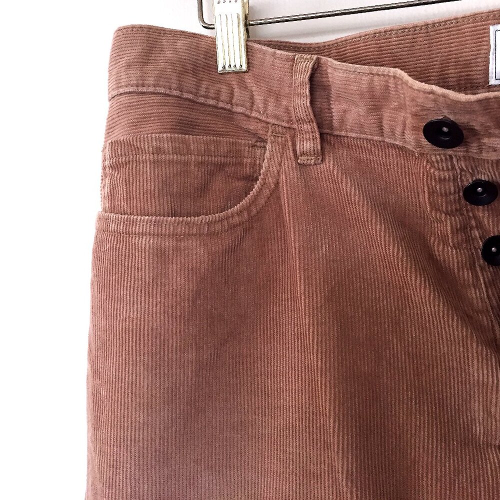 Club Monaco Pants Mens 30x32 Brown Chino Corduroy Button Fly Straight Leg - Picture 4 of 9